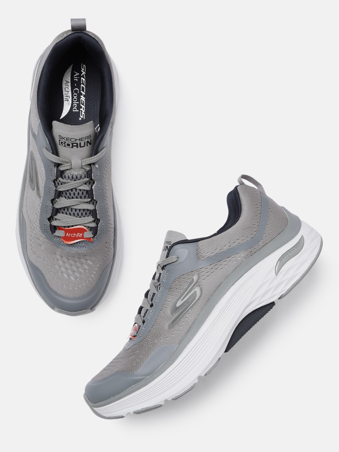 

Skechers Men Max Cushioning Running Shoes, Grey