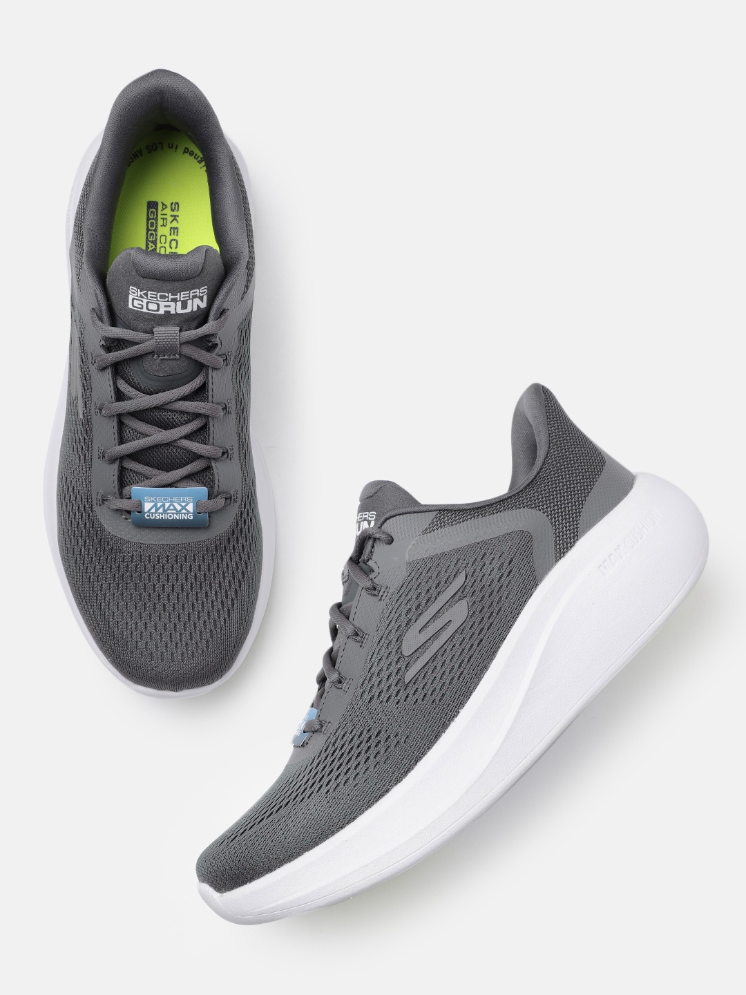 

Skechers Men Max Cushioning Essential Running Shoes, Grey