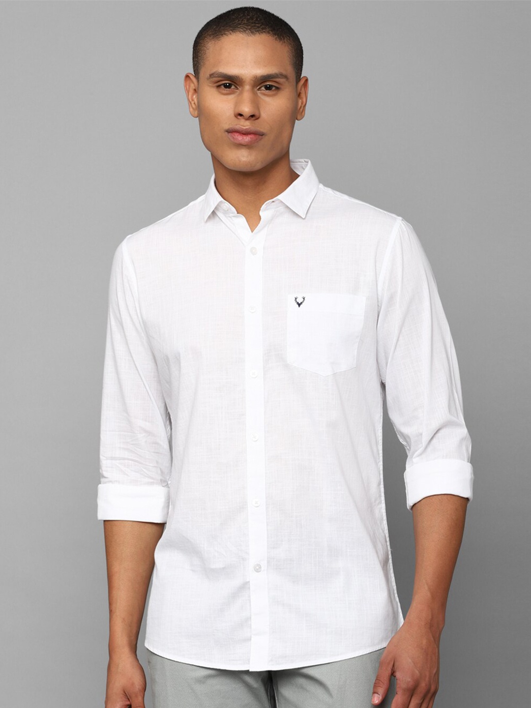 

Allen Solly Men Slim Fit Cotton Casual Shirt, White