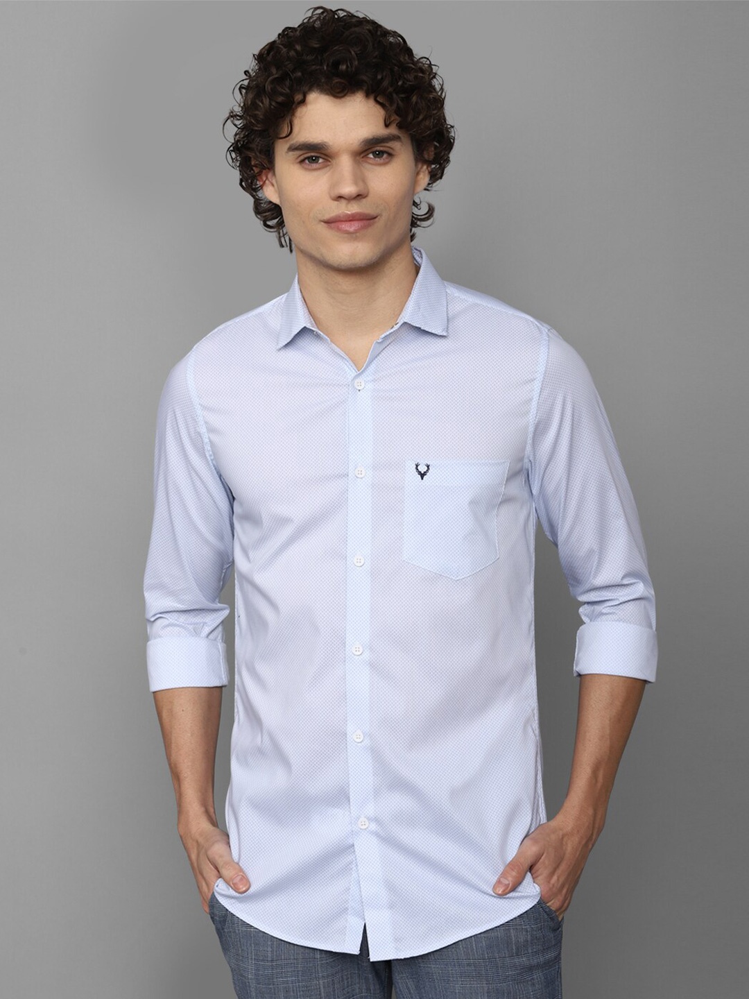 

Allen Solly Men Slim Fit Casual Shirt, Blue