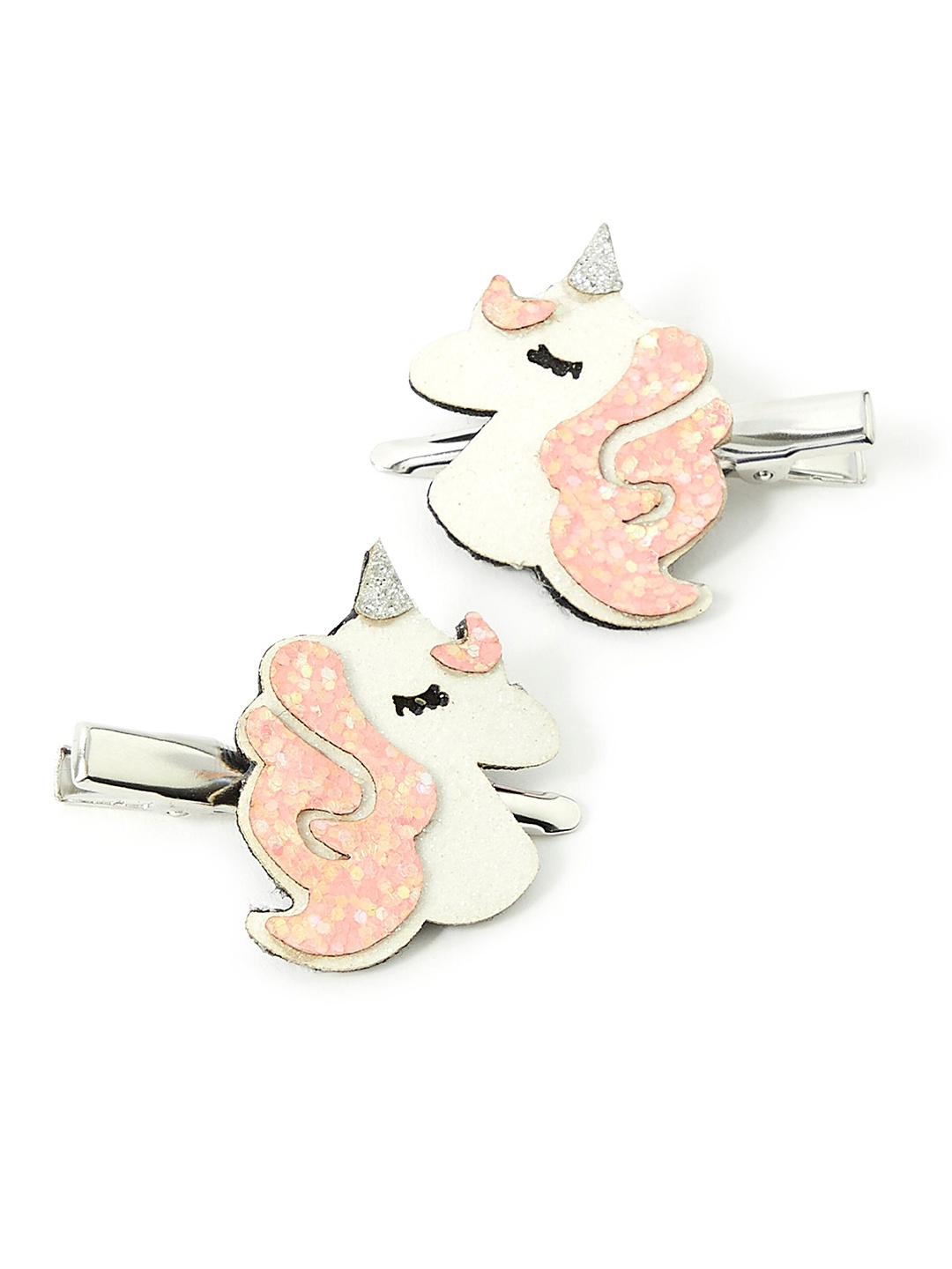 

Accessorize Girls Set of 2 Alligator Hair Clip, Silver