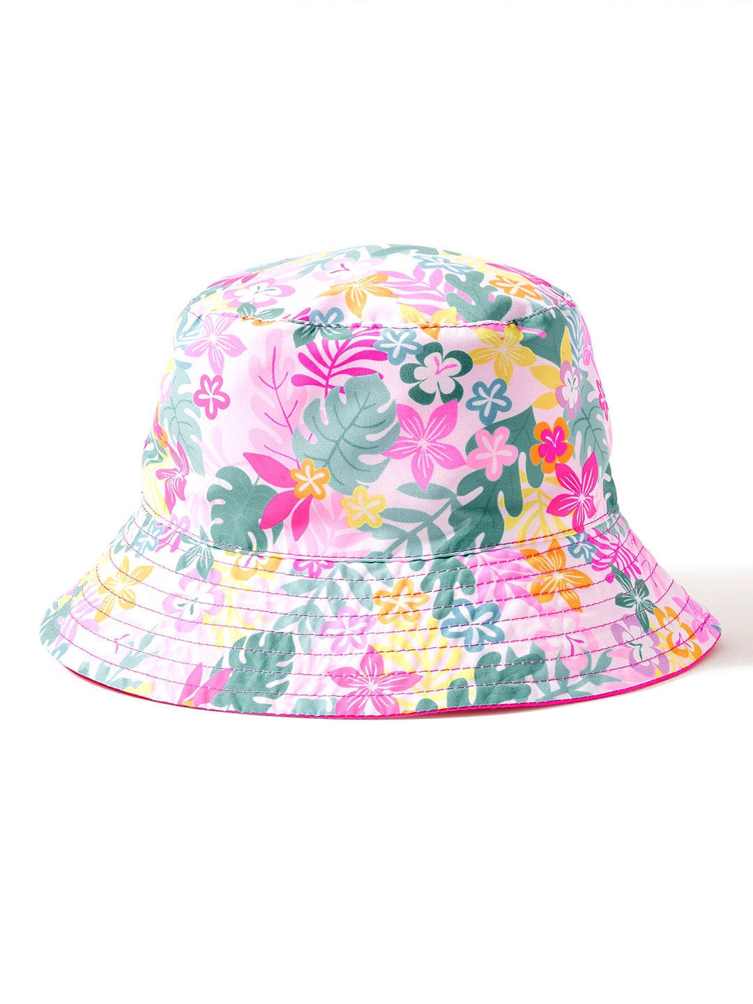 

Accessorize Girls Tropical Reversible Bucket Hat, Pink