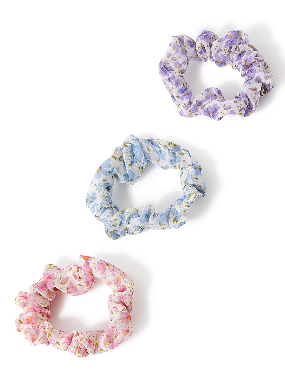 

Accessorize Girls Set of 3 Ponytail Holders, Pink
