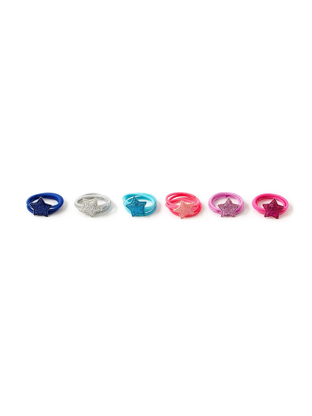 

Accessorize Girls Set Of 24 Ponytail Holders, Blue
