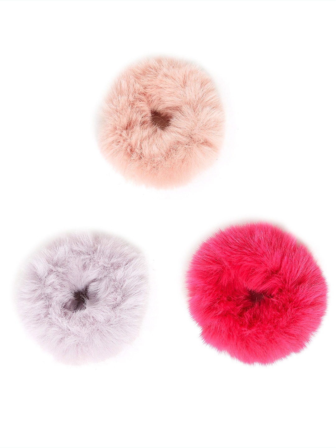 

Accessorize Girls Set of 3 Ponytail Holders, Grey