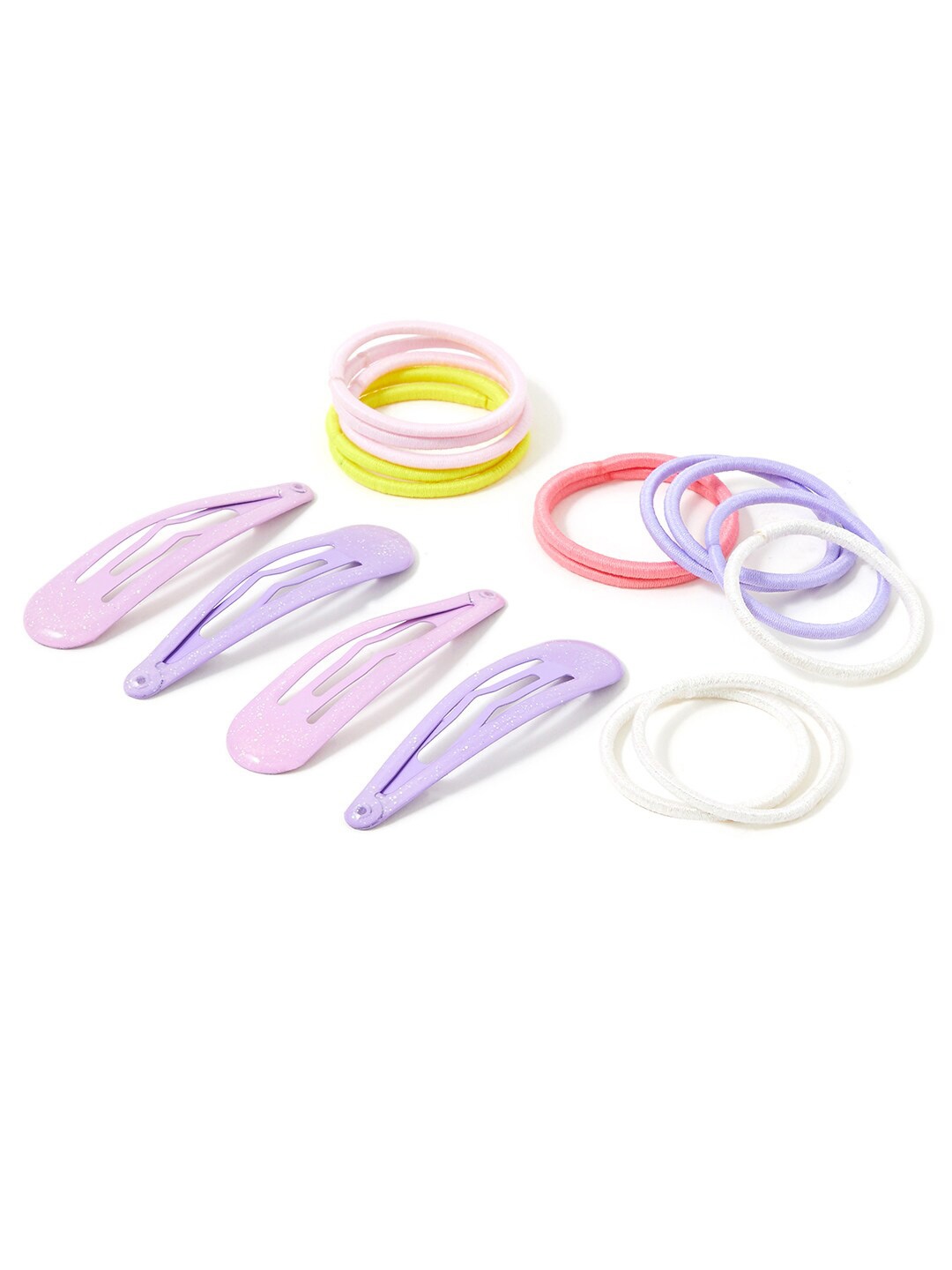 

Accessorize Girls Hair Accessory Set of 18 Hair Clips & Ponytail Holders, Pink