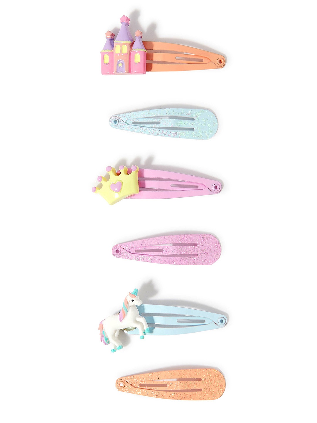

Accessorize Girls Set of 6 Tic Tac Hair Clip, Blue