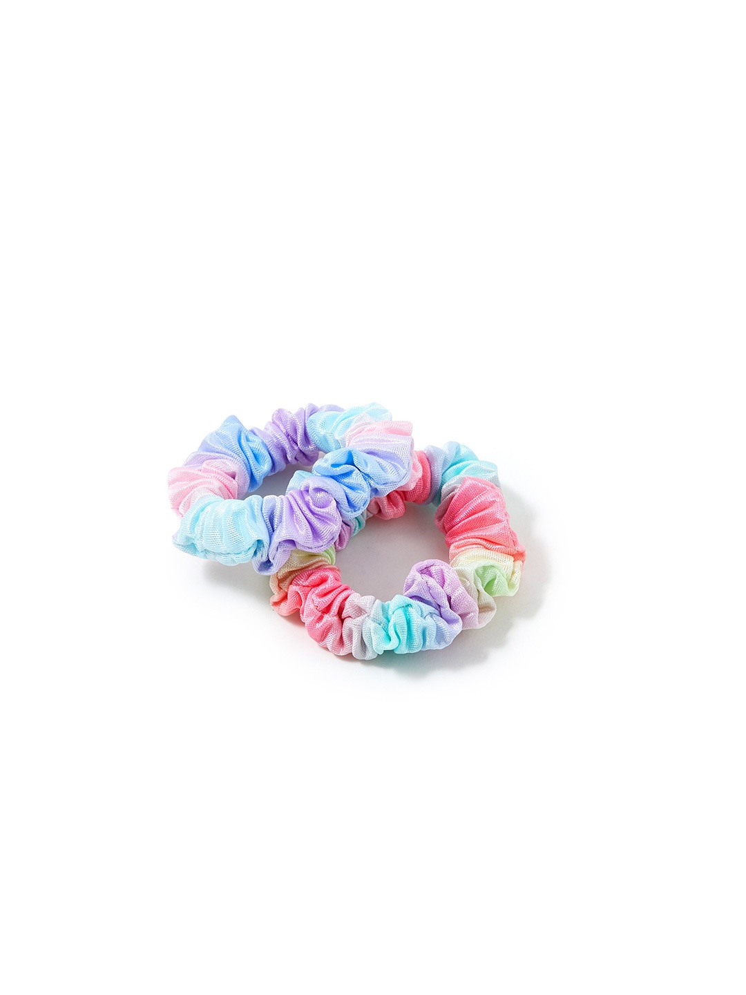 

Accessorize Girls Set of 2 Scrunchie Ponytail Holders, Green