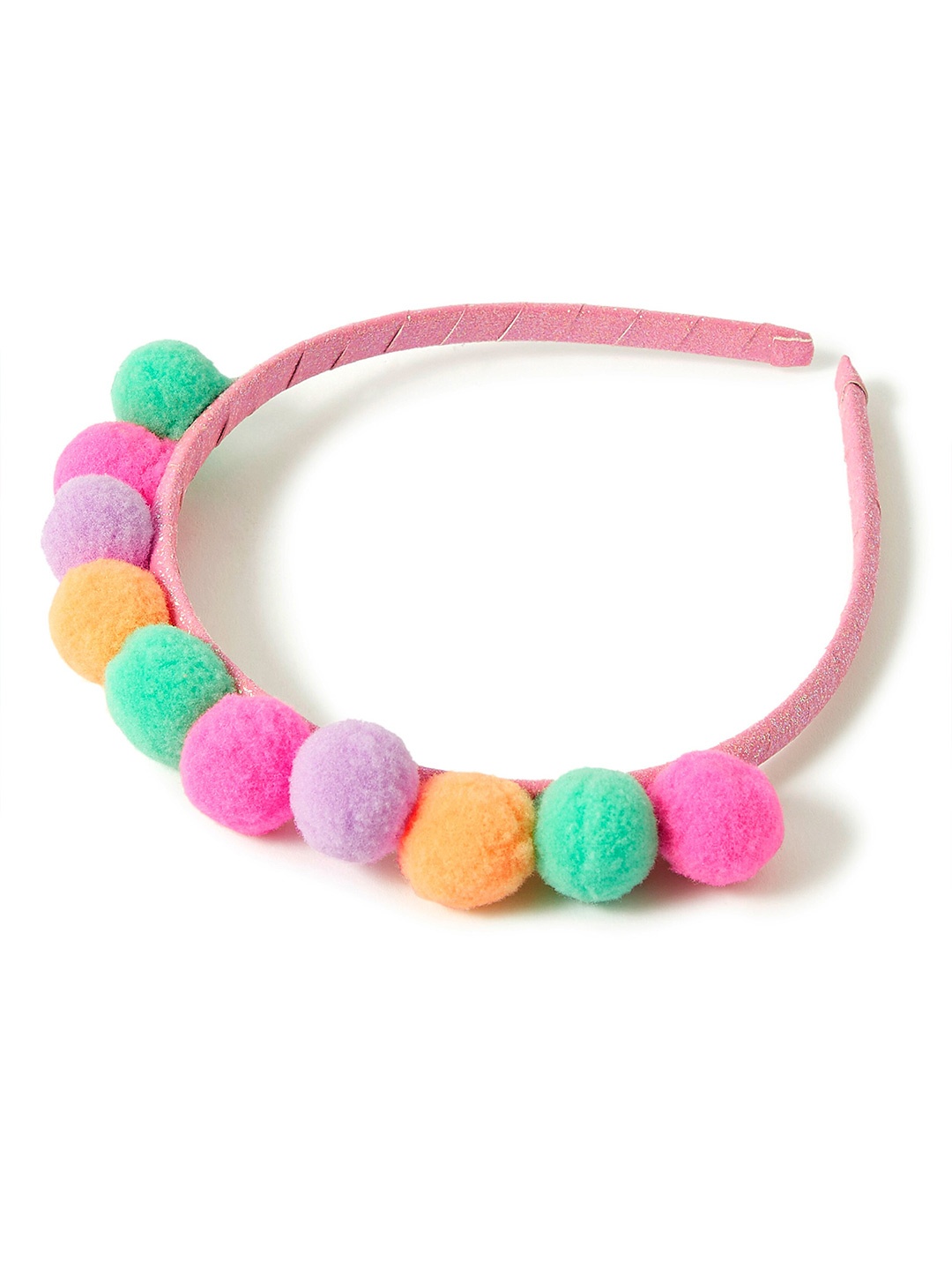 

Accessorize Girls Pom Alice Hairband, Pink