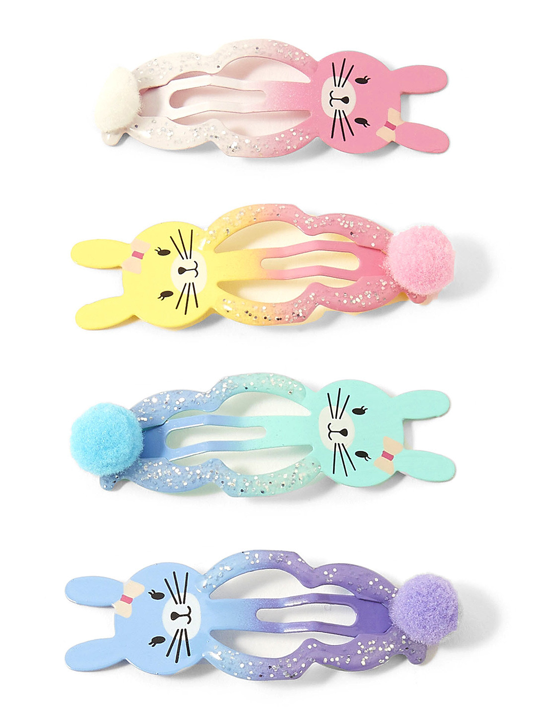 

Accessorize Girls Set of 4 Tic Tac Hair Clip, Blue