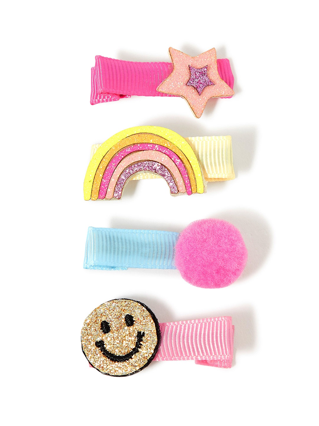 

Accessorize Girls Set of 4 Alligator Hair Clip, Blue