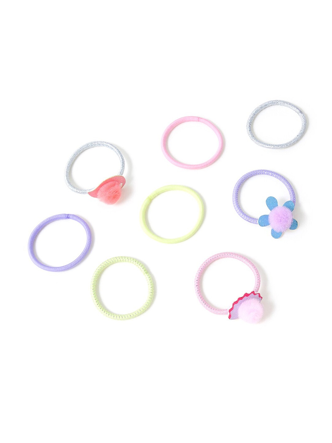 

Accessorize Girls Set Of 8 Ponytail Holders, Blue