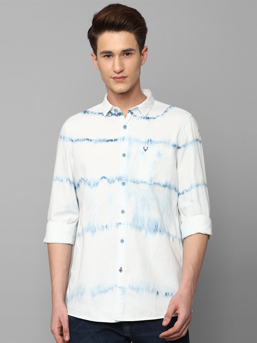

Allen Solly Sport Men Printed Cotton Regular Fit Casual Shirt, White