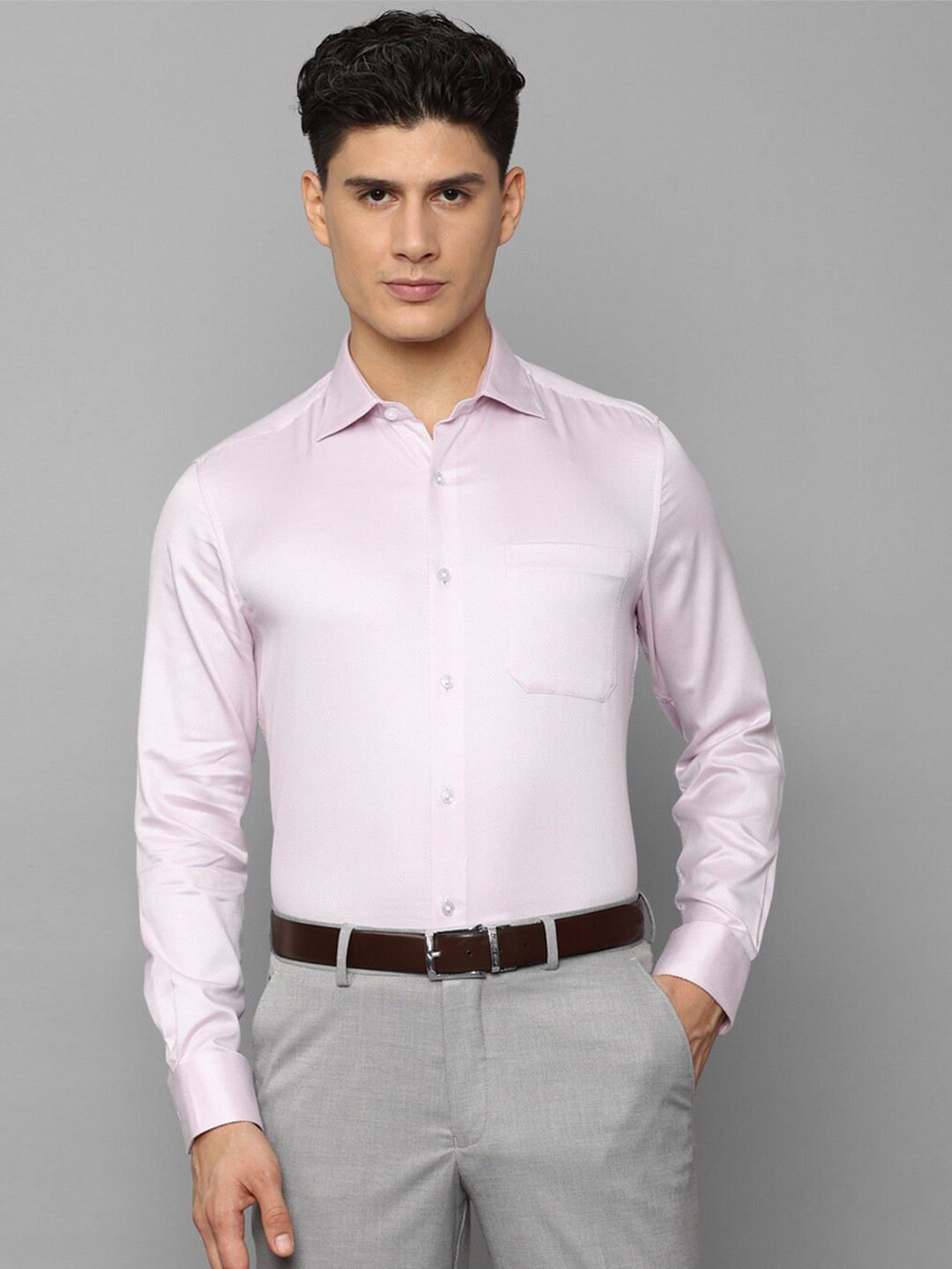 

Louis Philippe Men Slim Fit Pure Cotton Formal Shirt, Pink