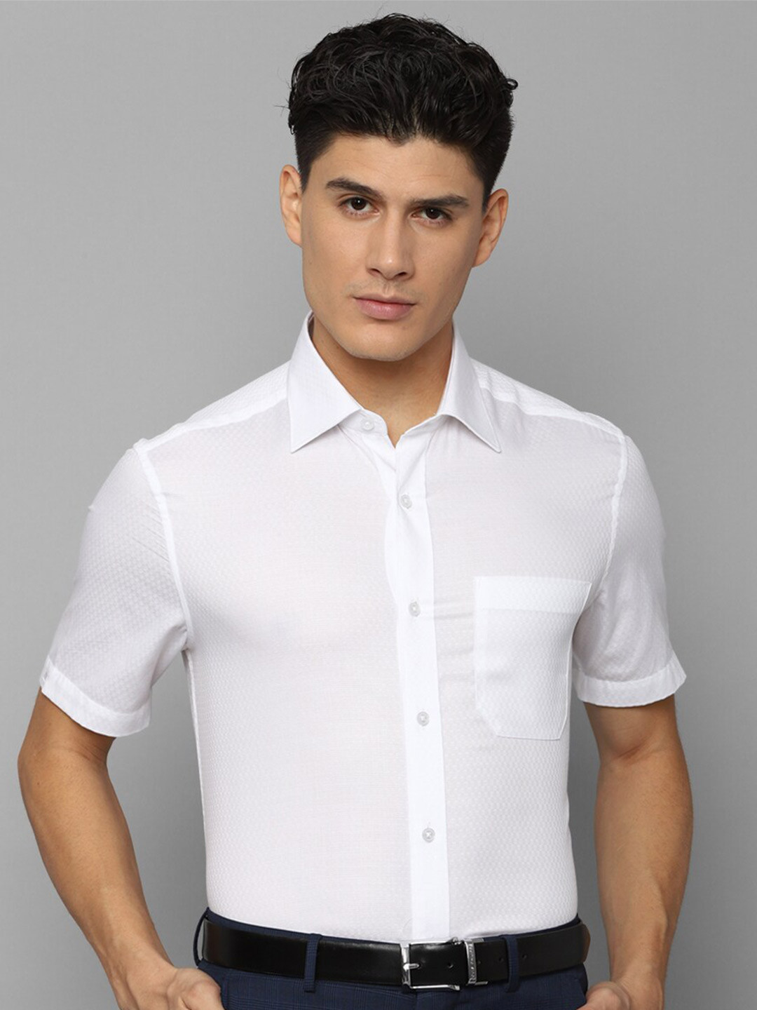 

Louis Philippe Men Slim Fit Cotton Formal Shirt, White