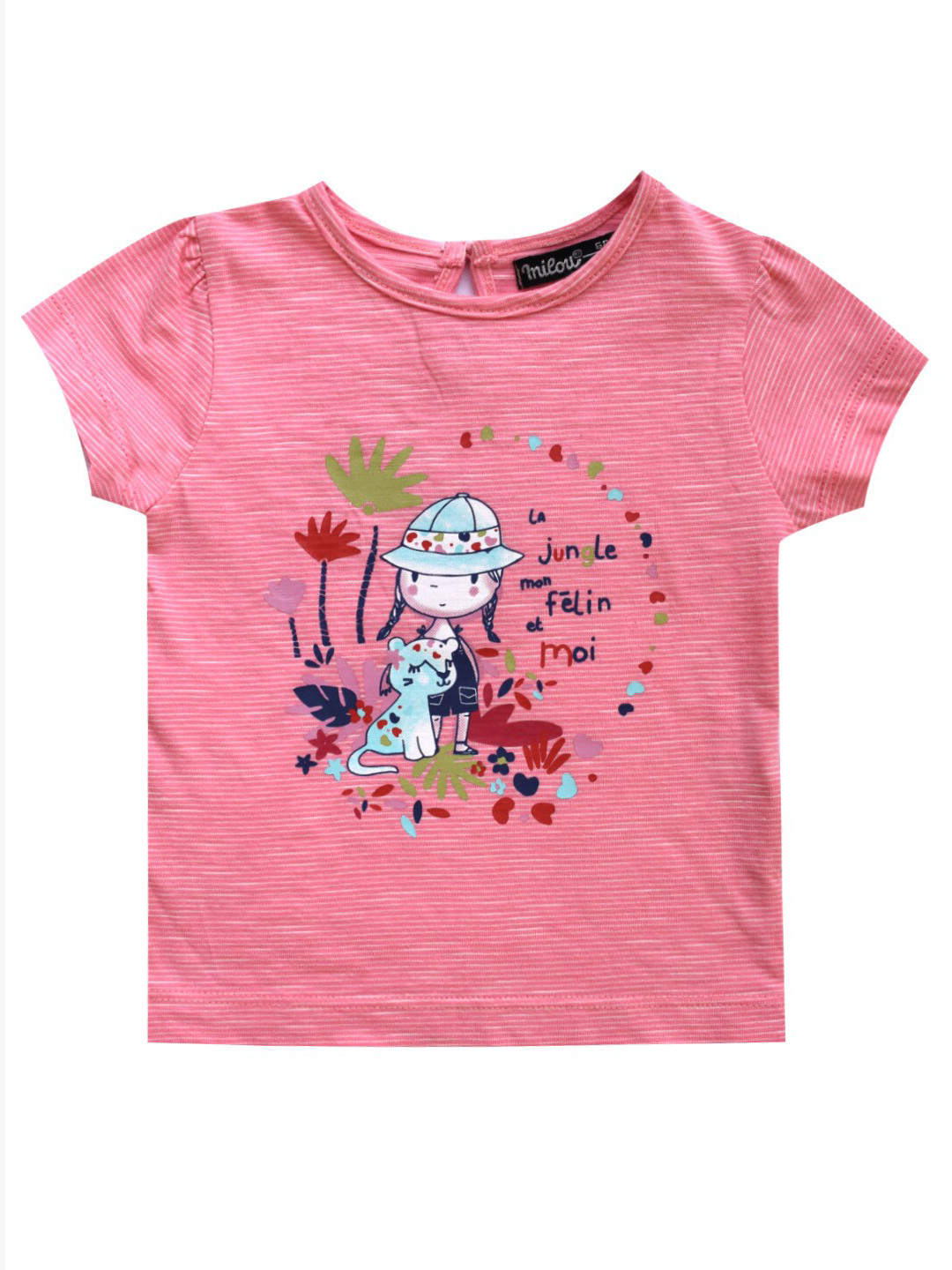 

milou Girls Printed T-shirt, Pink