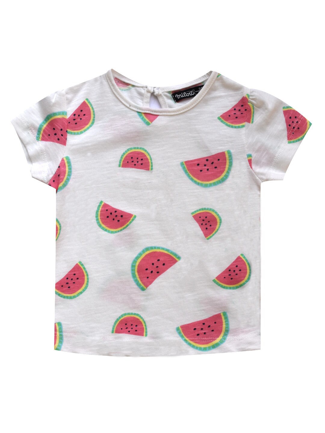 

milou Girls Coversational Printed Cotton T-shirt, White