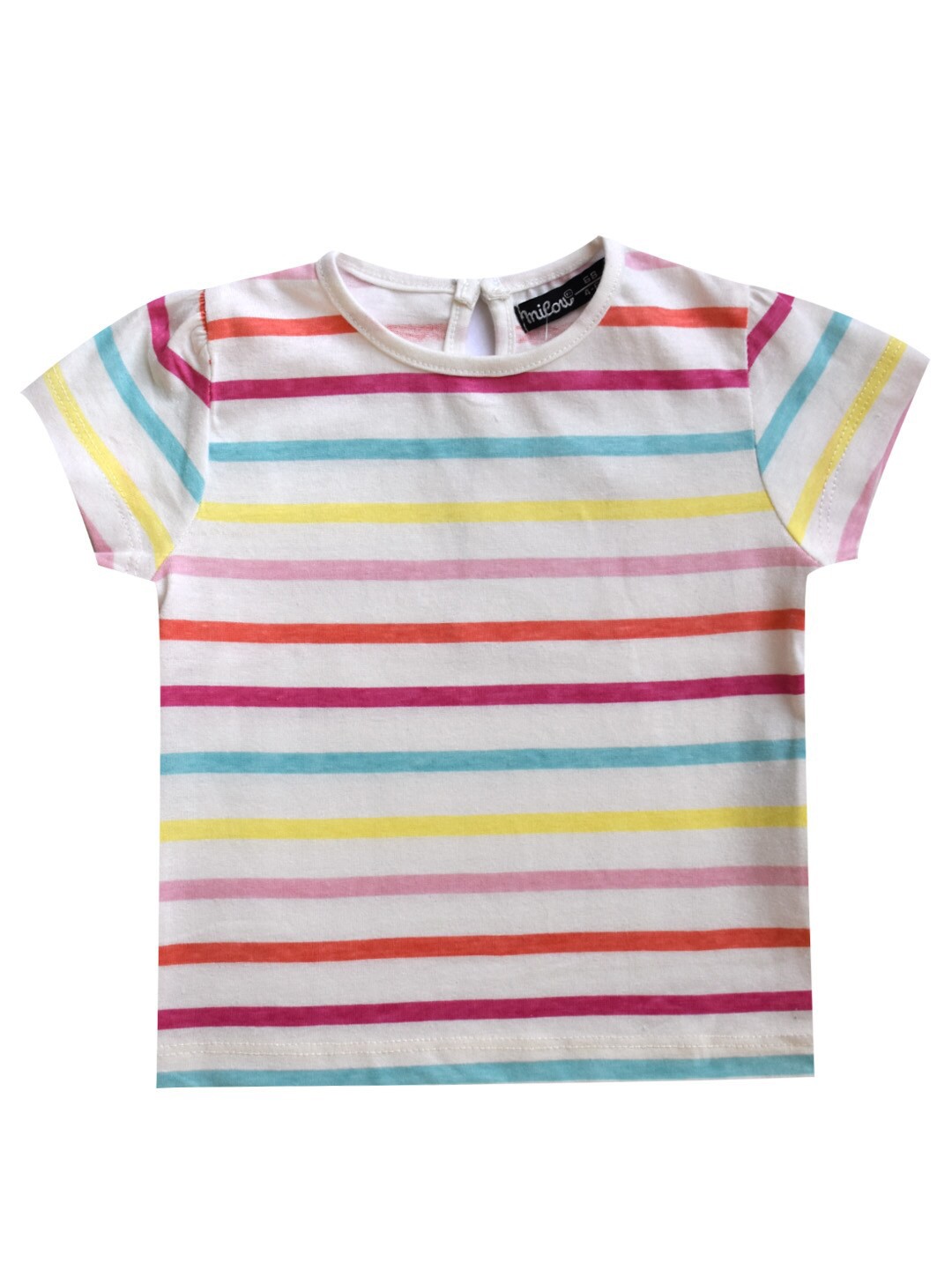 

milou Girls Striped T-shirt, White