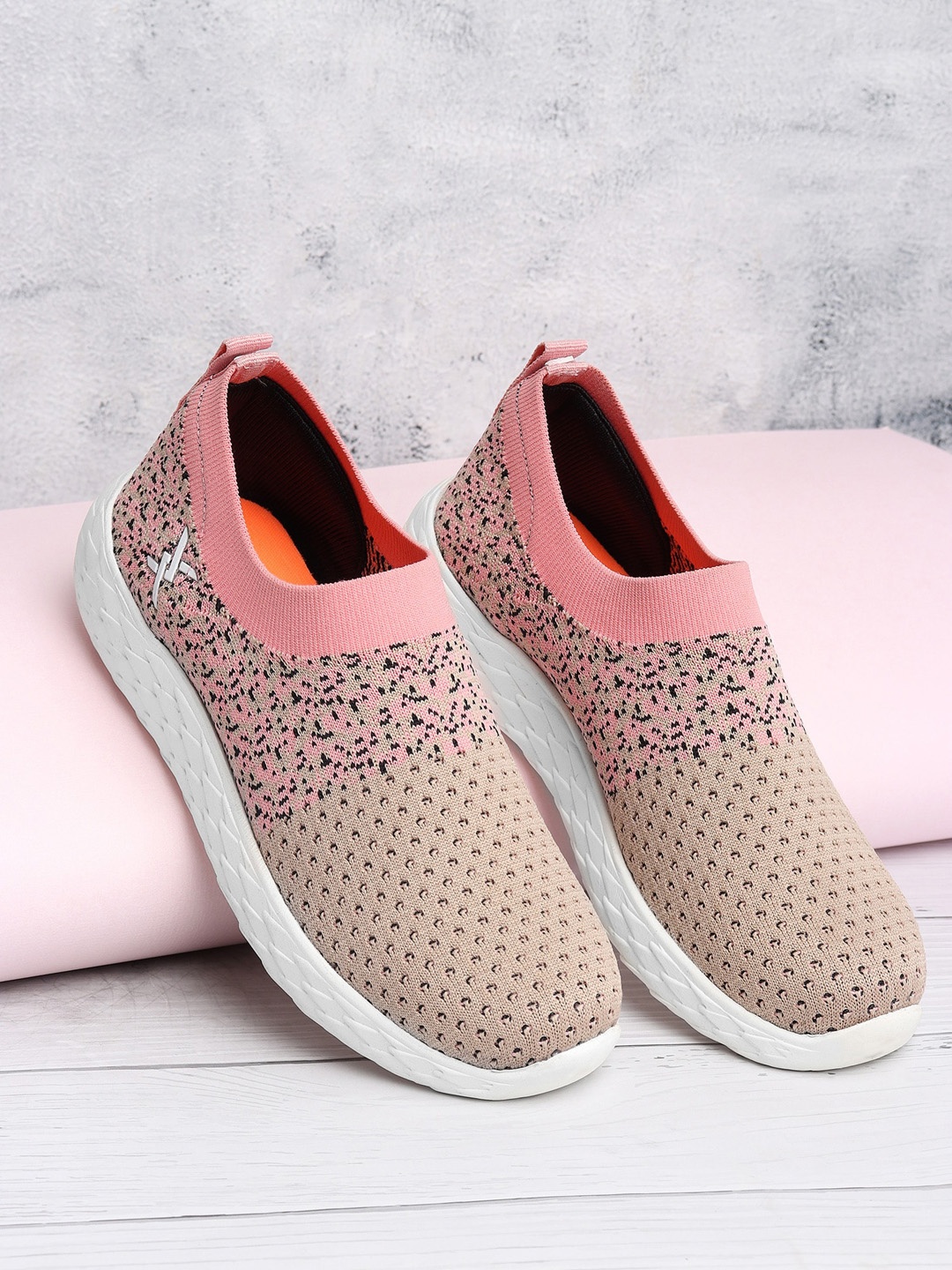 

Carlton London sports Women Woven Design Slip-On Sneakers, Beige