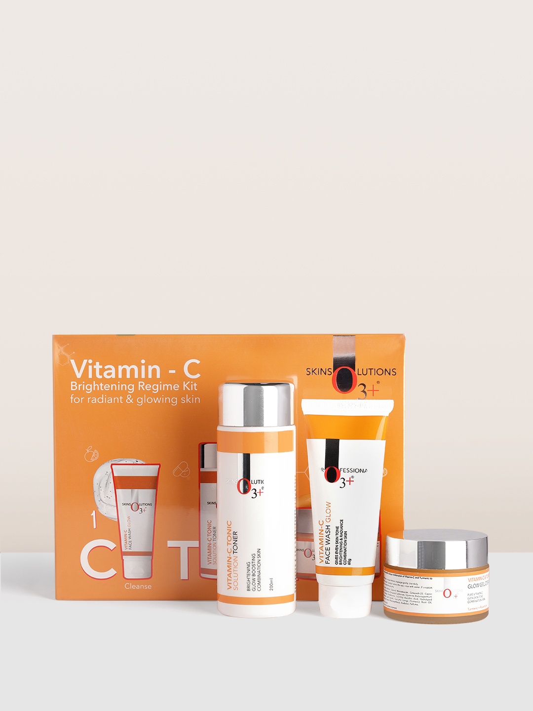

O3 Vitamin-C Brightening Regime Kit for Radiant & Glowing Skin, Orange