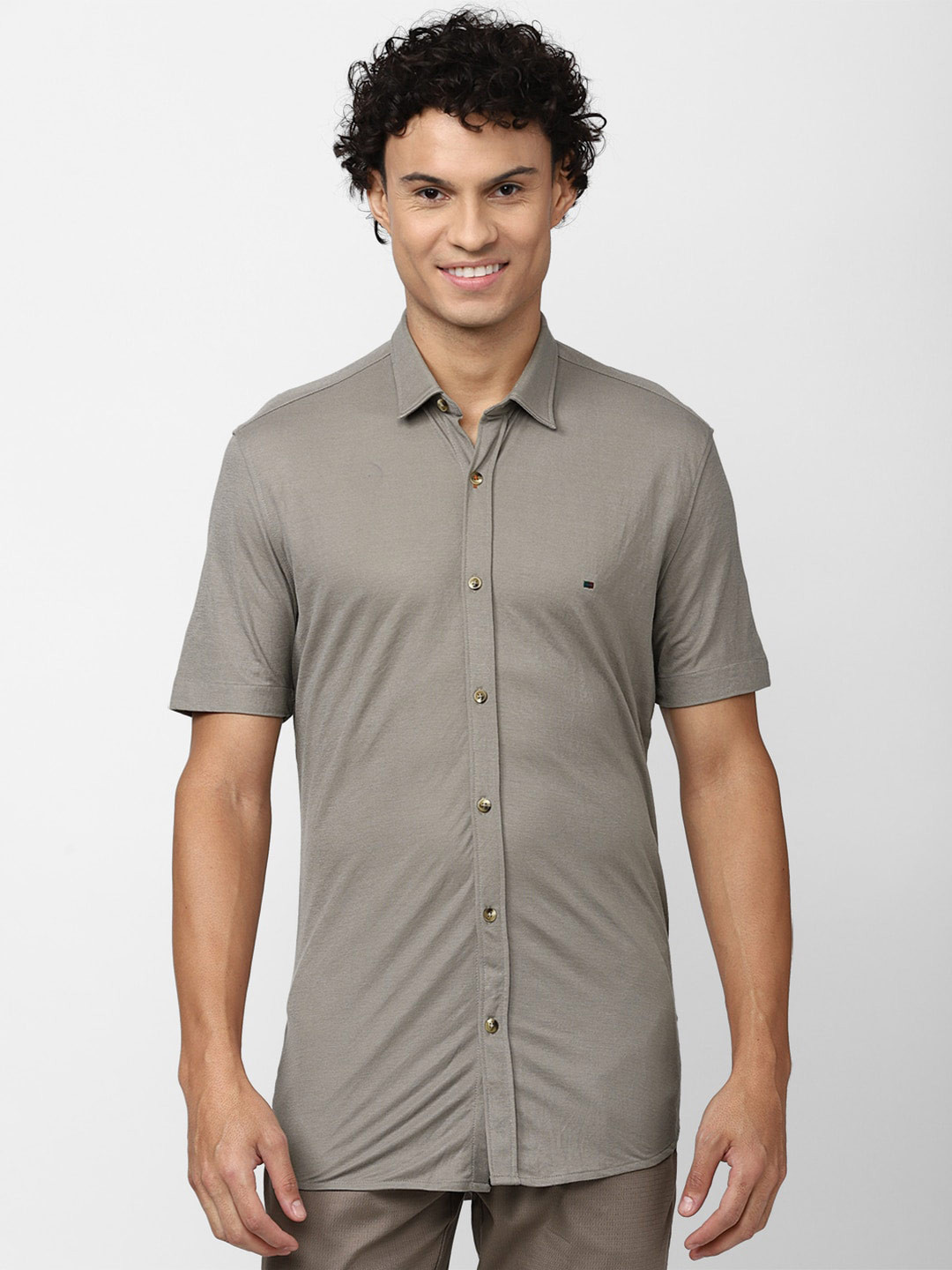 

Peter England Casuals Men Slim Fit Casual Shirt, Grey
