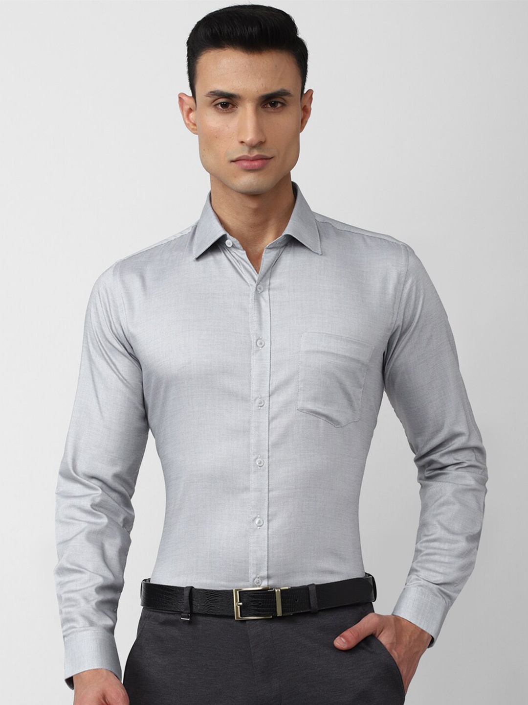 

Van Heusen Men Slim Fit Formal Shirt, Grey