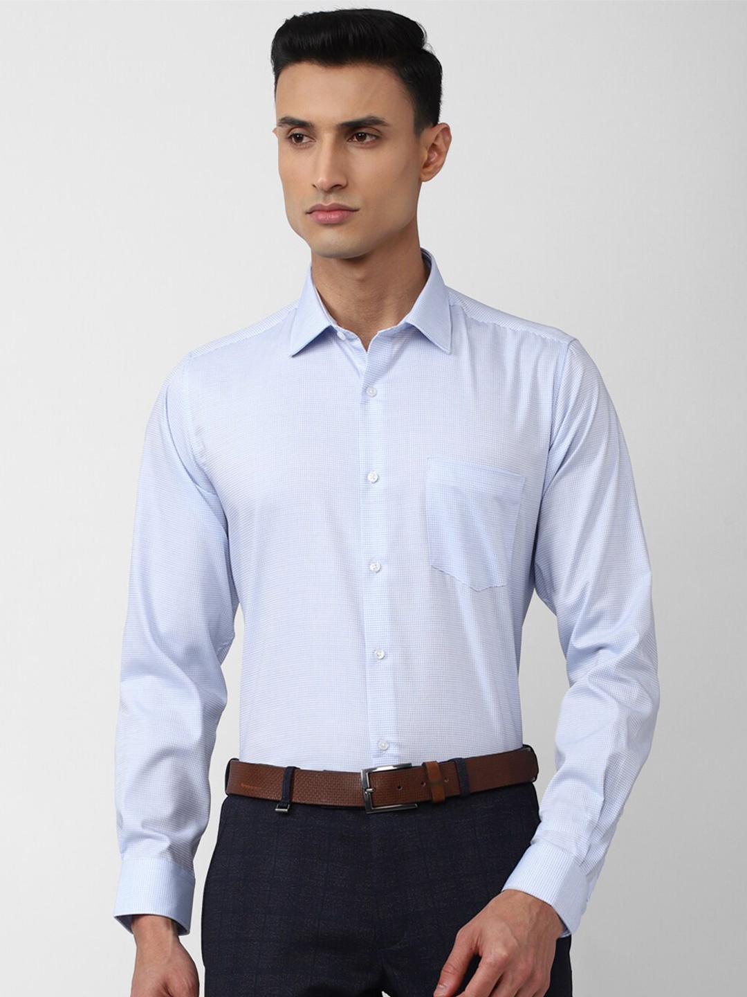 

Van Heusen Men Blue Formal Shirt