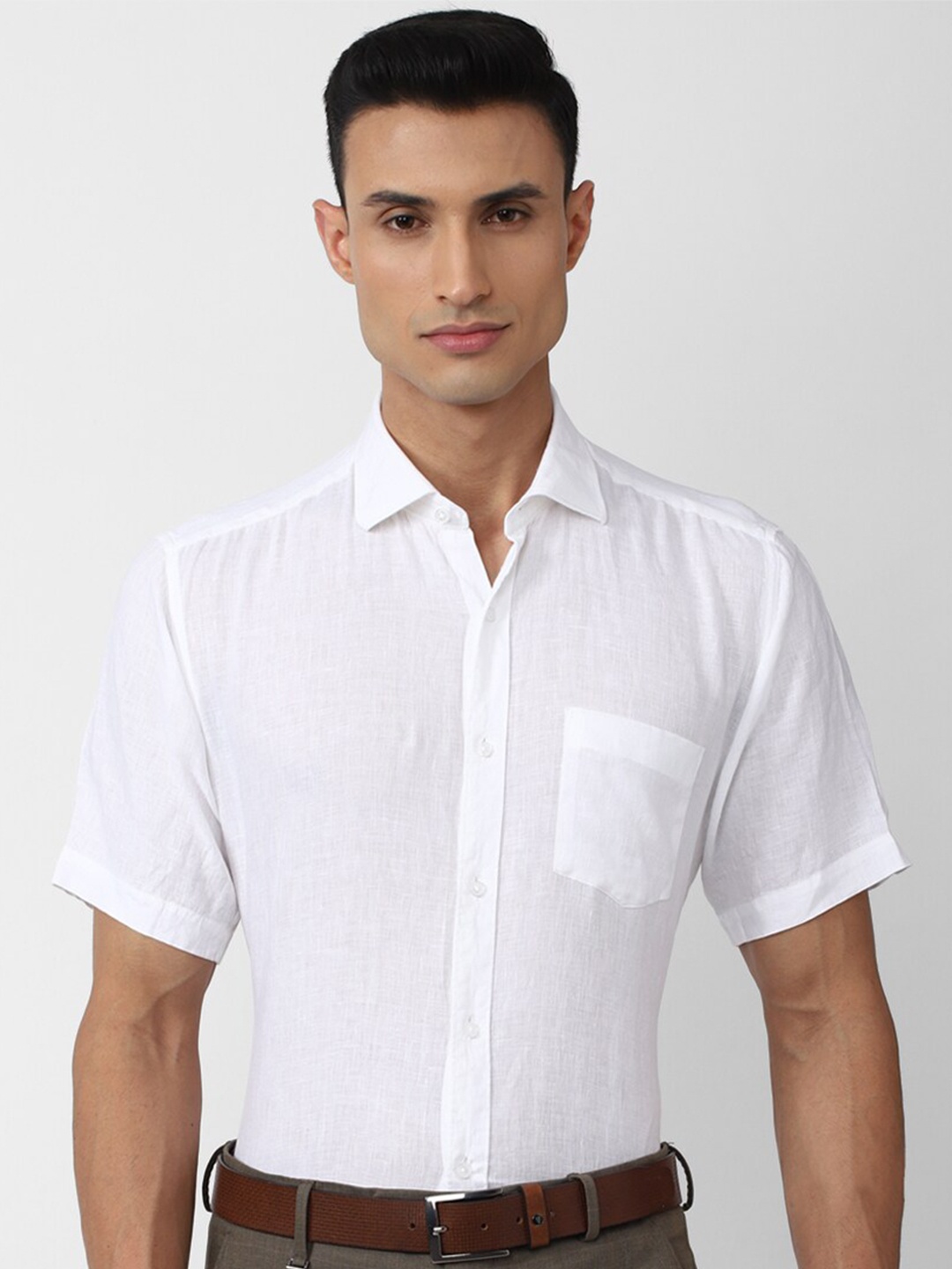 

Van Heusen Men Formal Linen Shirt, White