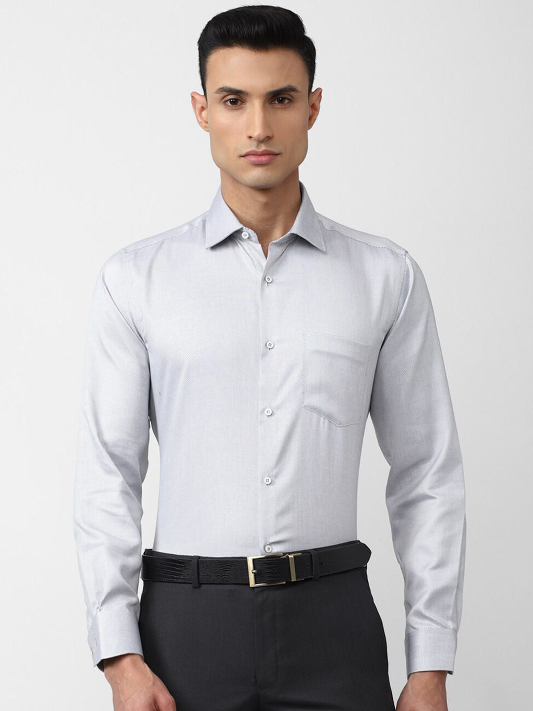 

Van Heusen Men Formal Cotton Shirt, Grey