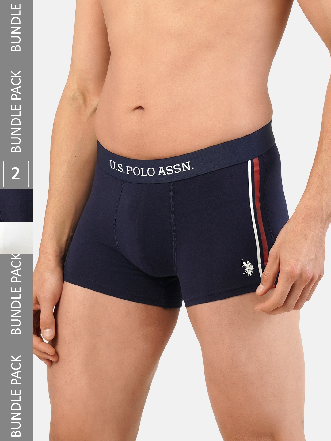 

U.S. Polo Assn. Men Pack OF 2 Cotton Trunks ET001-NW1-P2, Navy blue