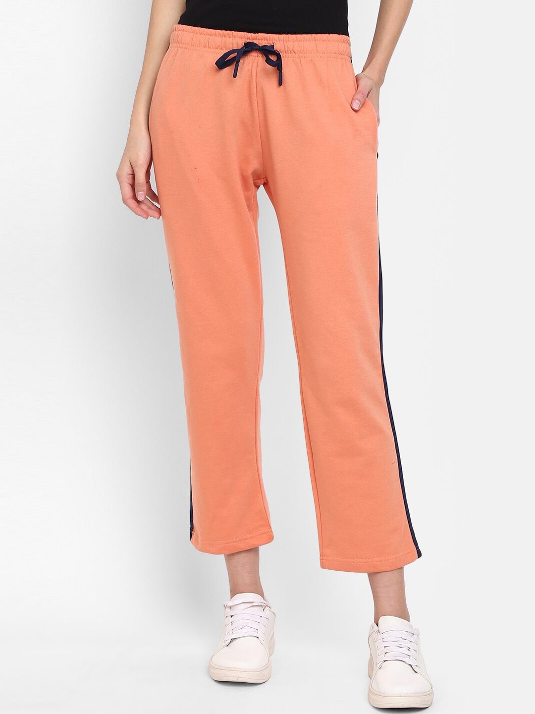 

V-Mart Women Solid Track Pants, Coral