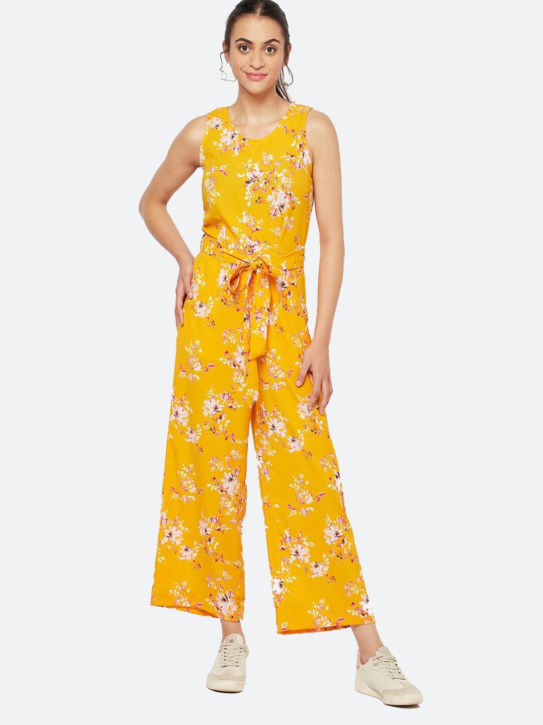

SQew Printed Basic Jumpsuit, Yellow