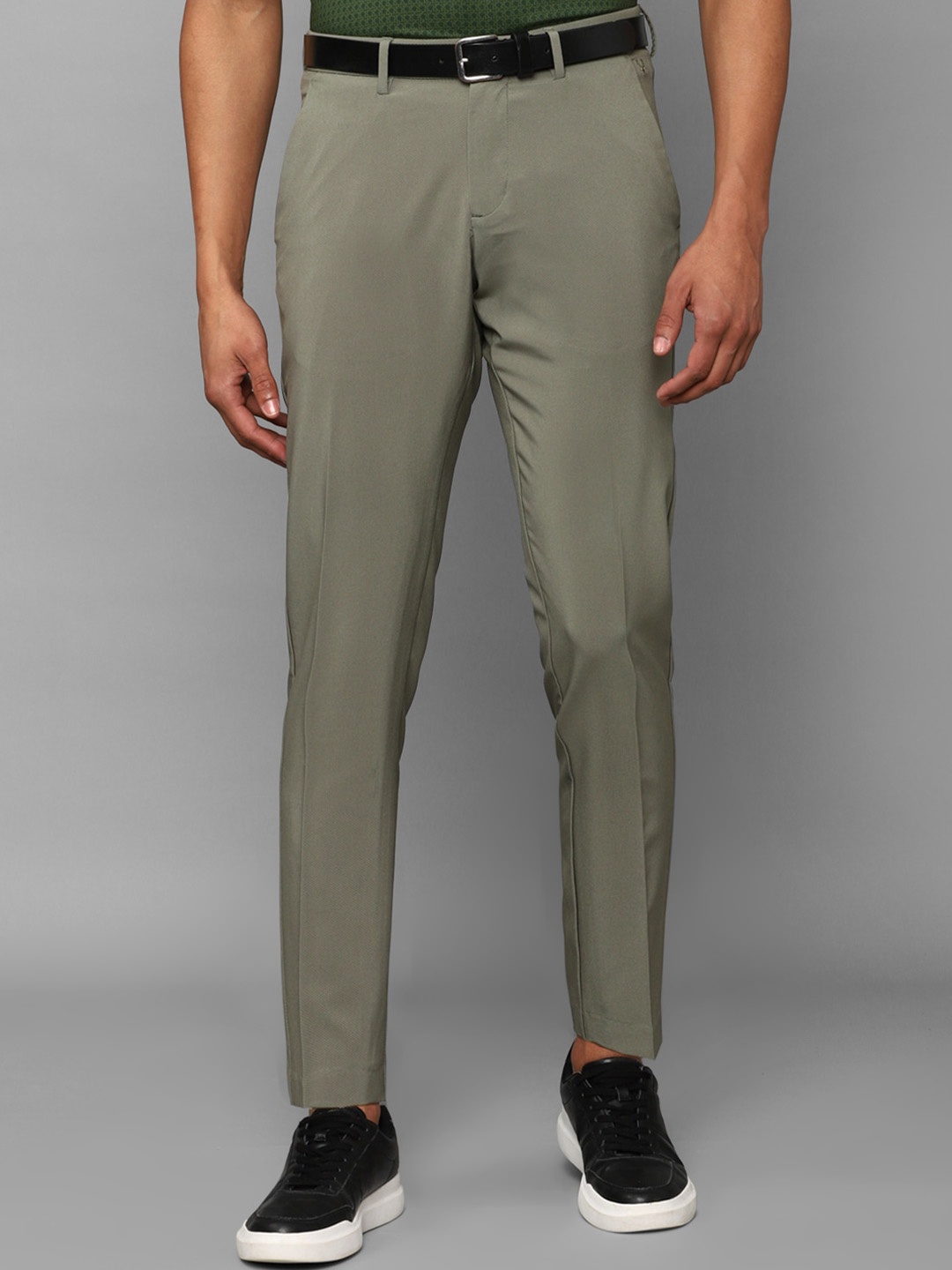 

Allen Solly Men Slim Fit Trousers, Olive