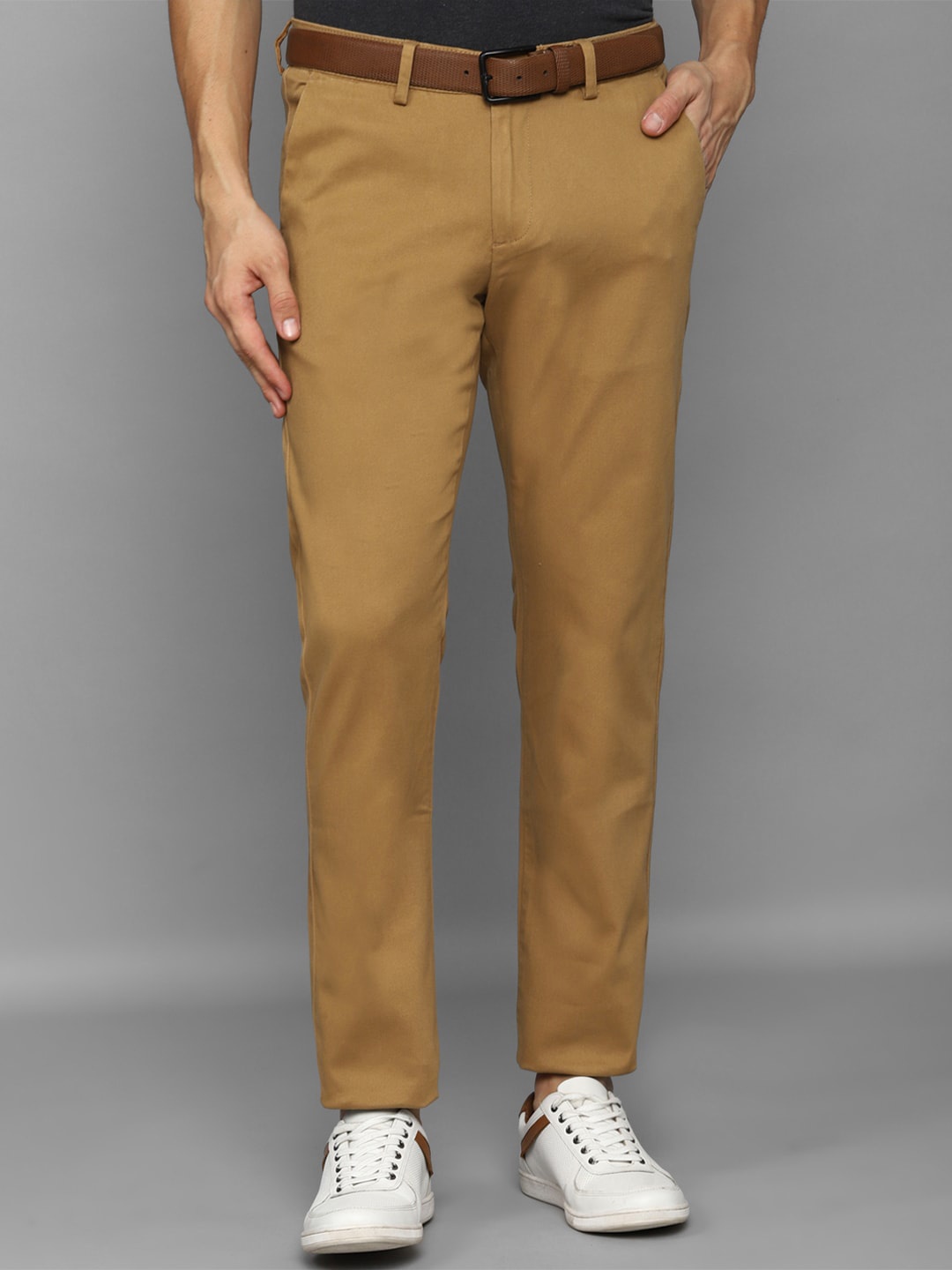 

Allen Solly Men Slim Fit Trousers, Brown