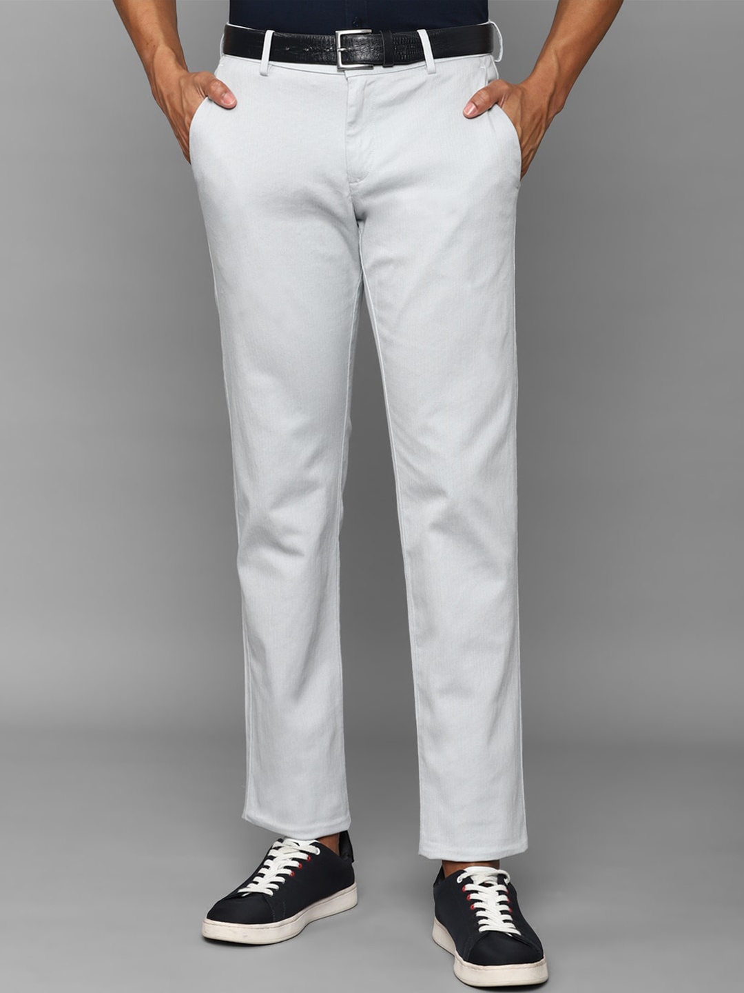 

Allen Solly Men Slim Fit Trousers, Grey
