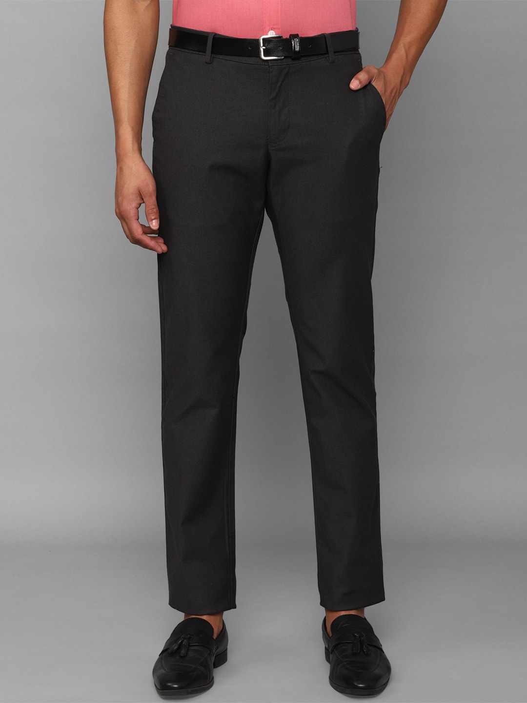 

Allen Solly Men Slim Fit Formal Trousers, Grey