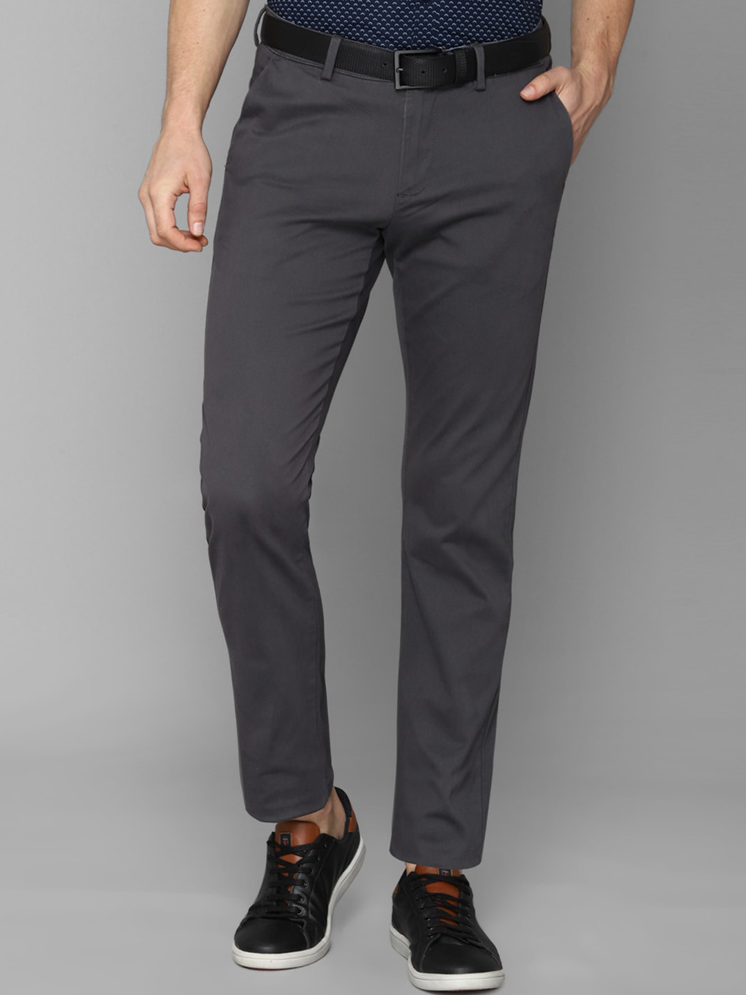 

Allen Solly Men Slim Fit Trousers, Grey