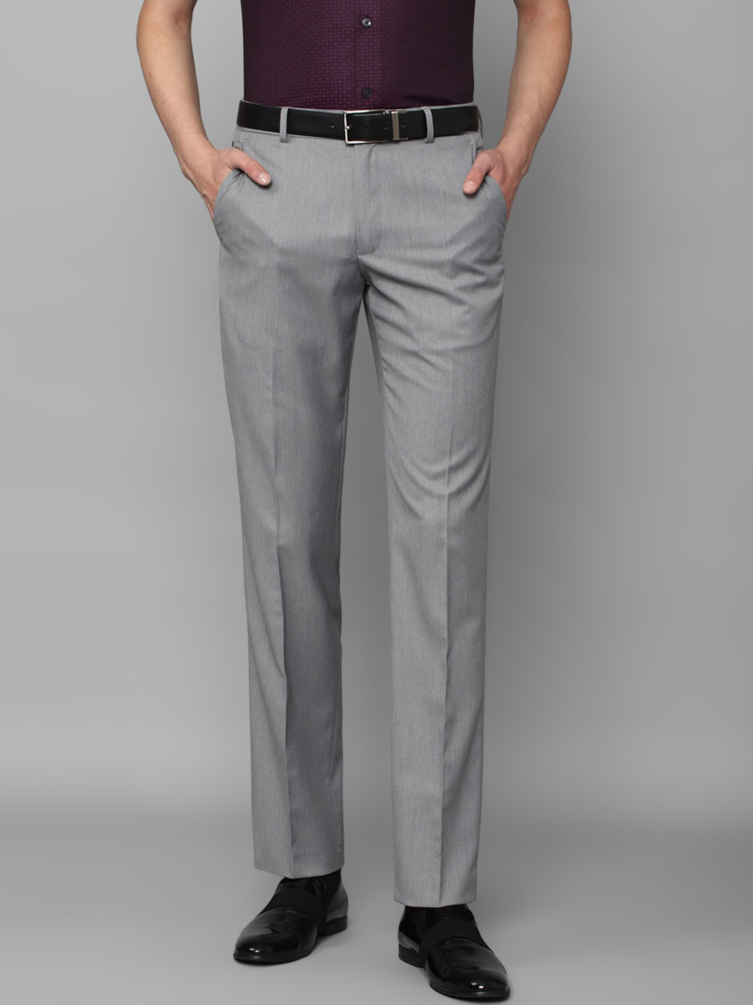 

Louis Philippe Men Slim Fit Trousers, Grey