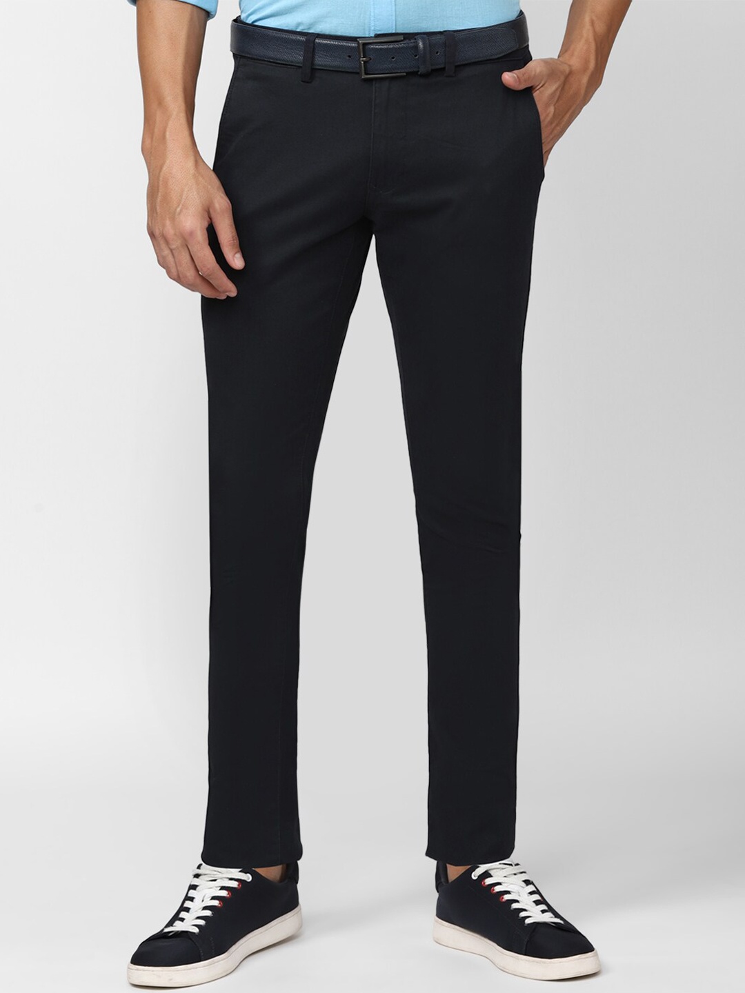 

Peter England Casuals Men Skinny Fit Trousers, Black