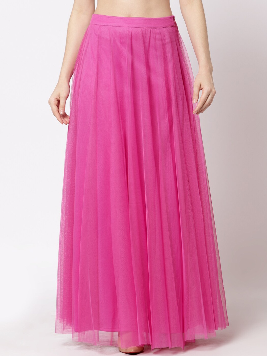 

Just Wow Maxi-Length Flared Skirt, Pink