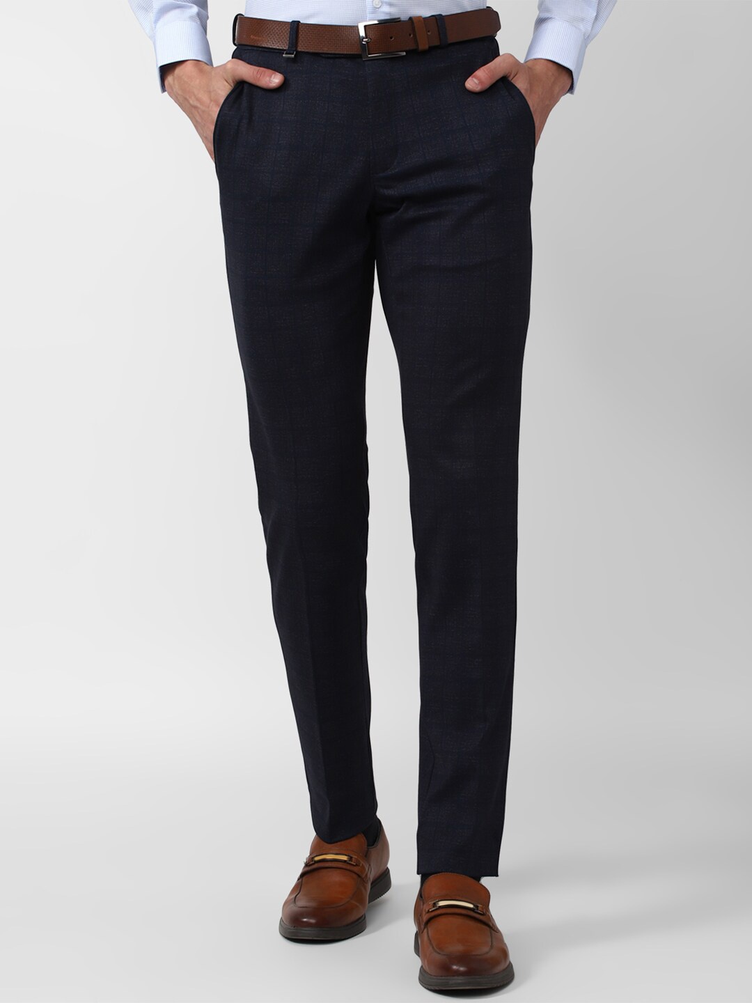 

Van Heusen Men Slim Fit Trousers, Navy blue