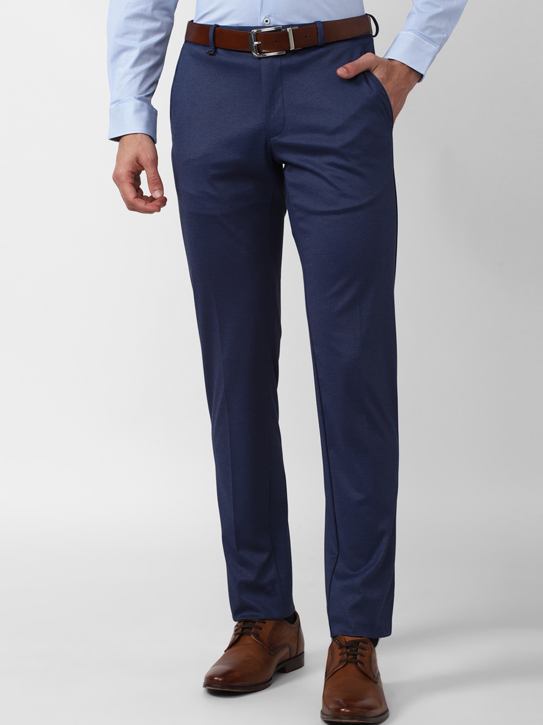 

Van Heusen Men Slim Fit Trousers, Blue