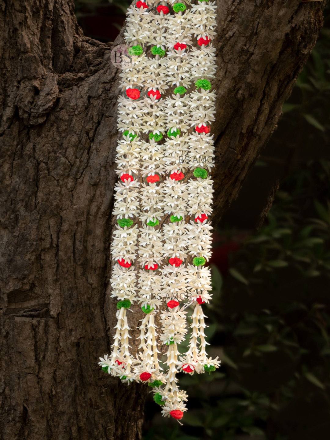 

BS AMOR White Set Of 10 Artificial Flower Hanging Latkan