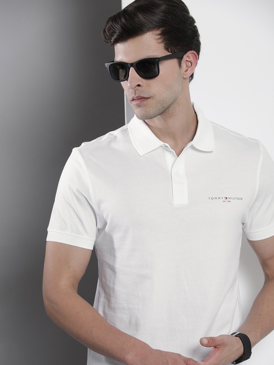 

Tommy Hilfiger Men Polo Collar Slim Fit T-shirt, White