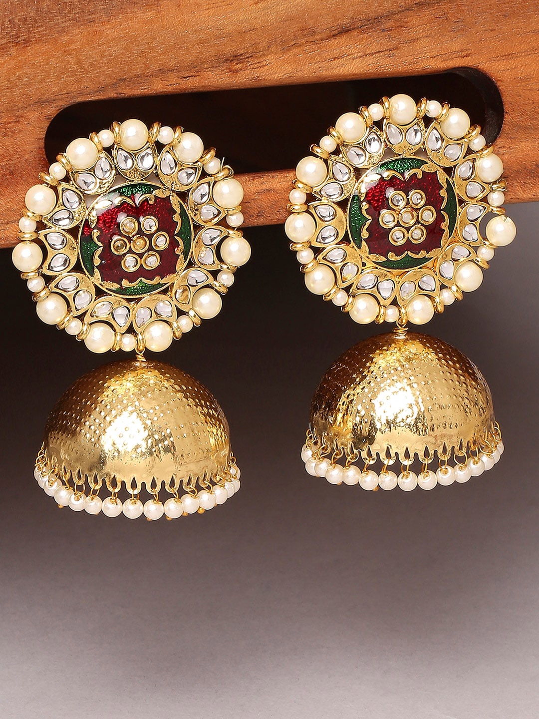 

BARSANO Classic Jhumkas Earrings, Gold