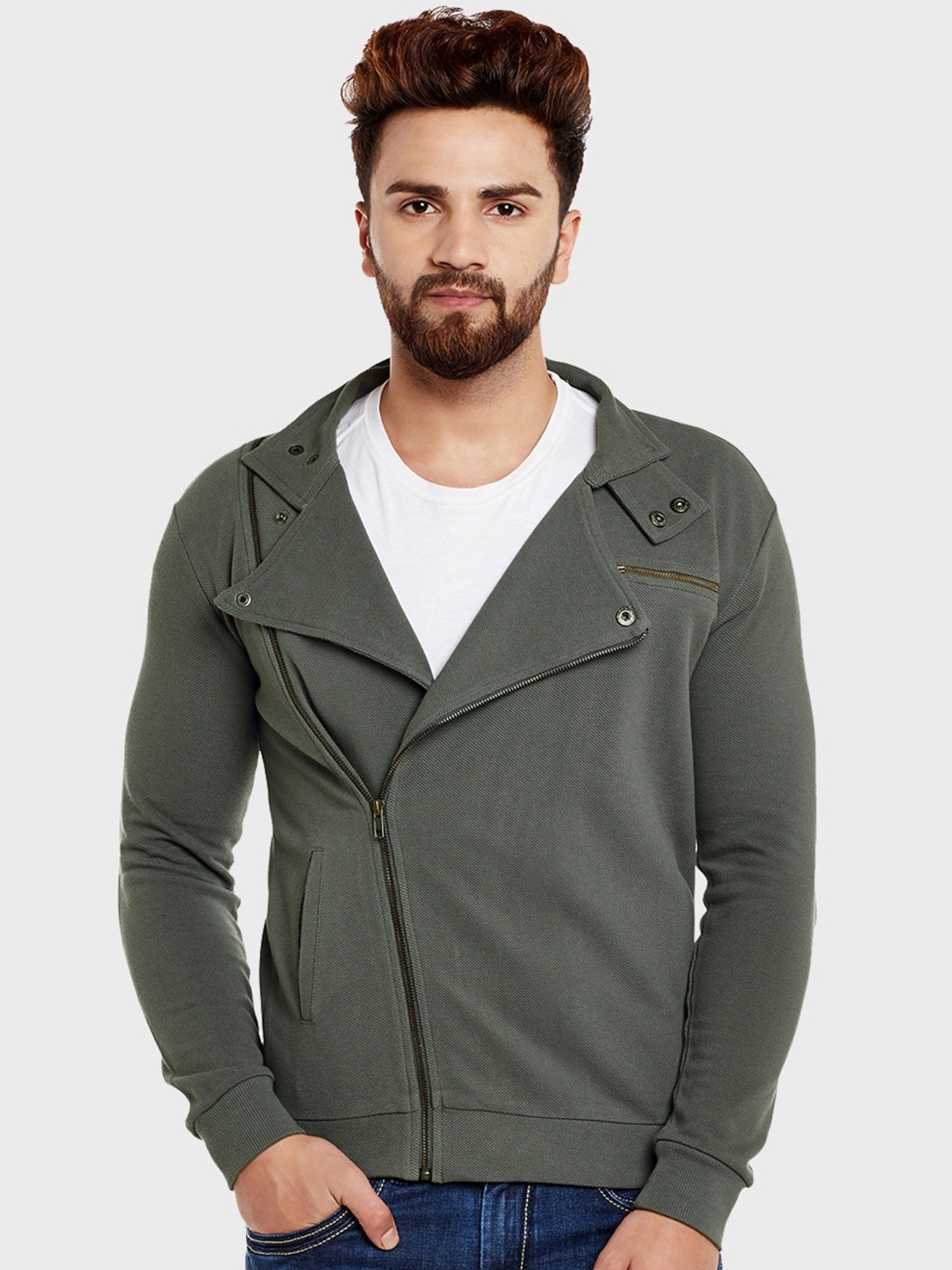 

Hypernation Men Pure Cotton Tailored Jacket, Grey