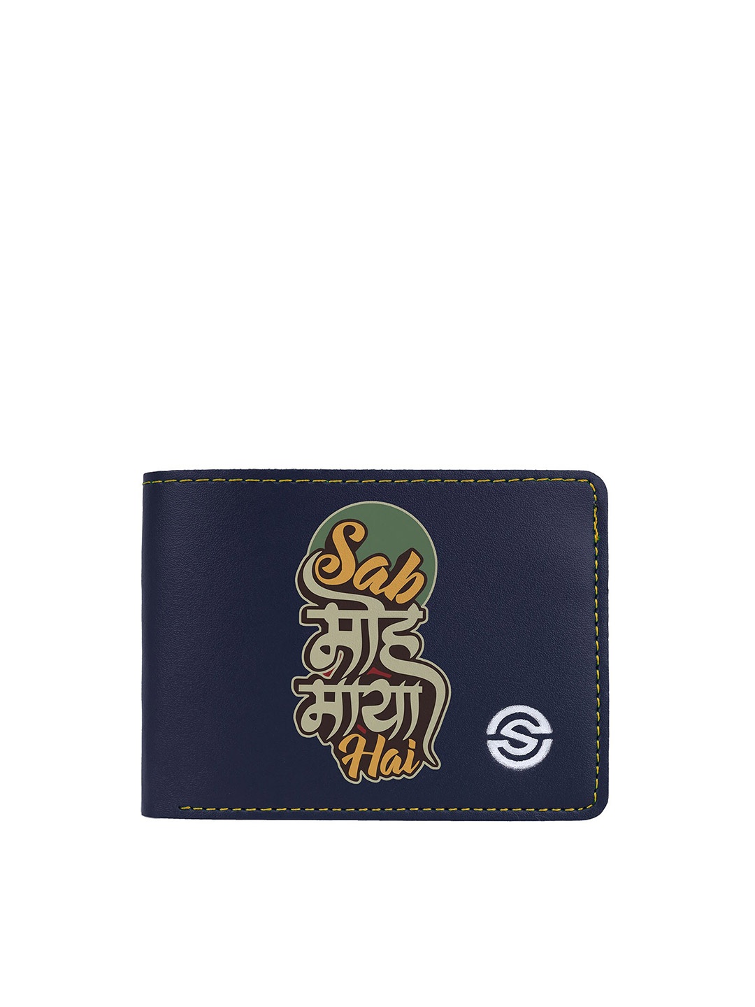 

SCHARF Men Typography Printed Two Fold Wallet, Blue