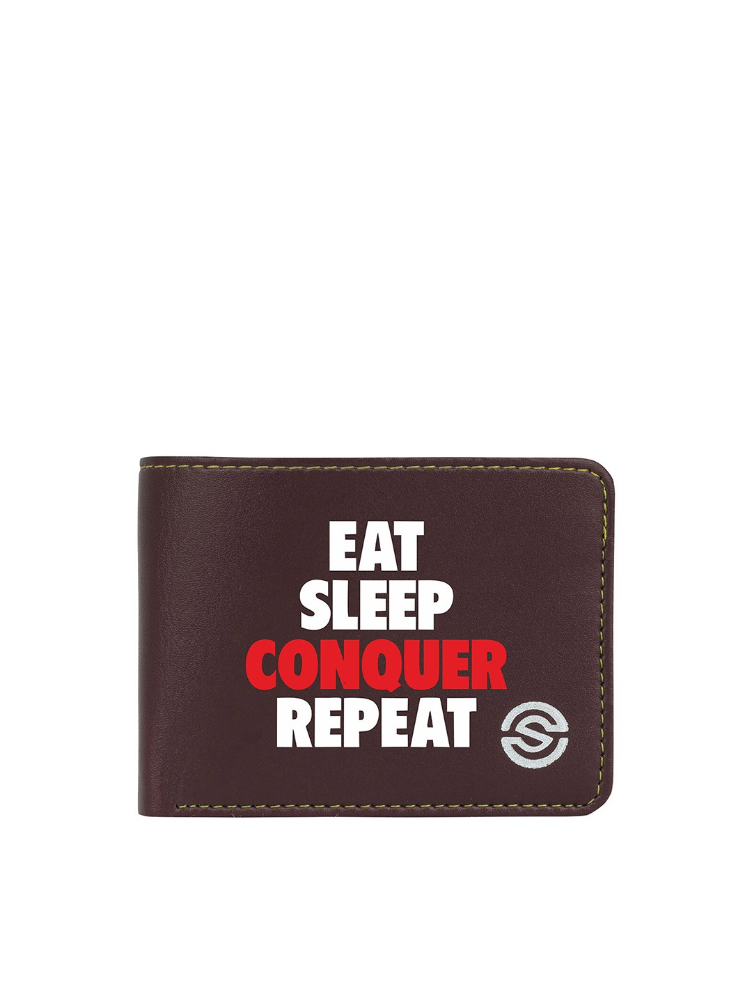 

SCHARF Men Typography Printed Two Fold Wallet, Brown