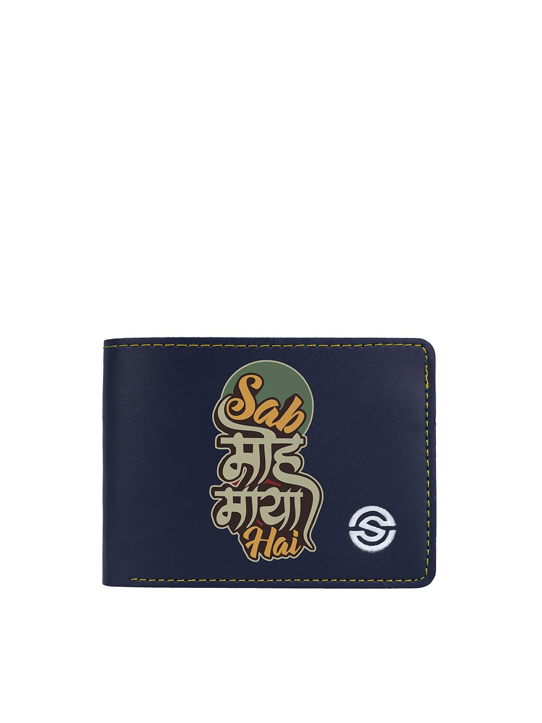 

SCHARF Men Typography Printed Two Fold Wallet, Blue