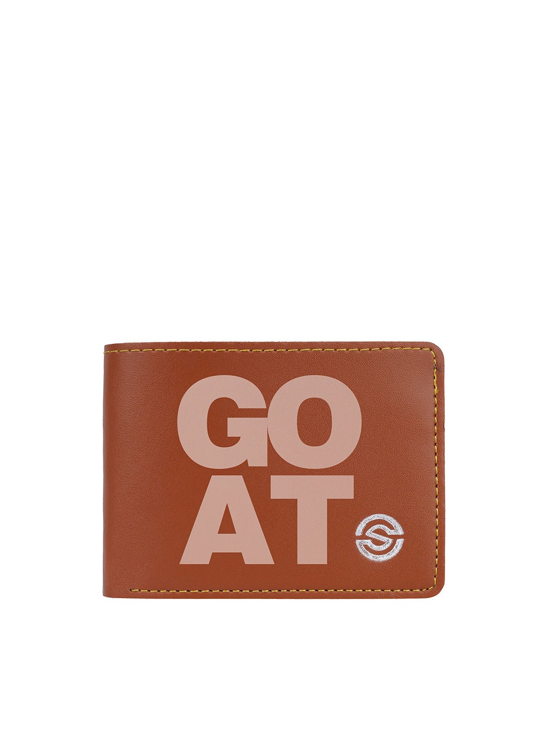 

SCHARF Men Typography Printed Two Fold Wallet, Tan